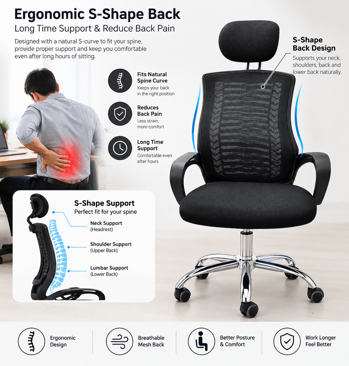 Executive V Mesh Chair - Image 5